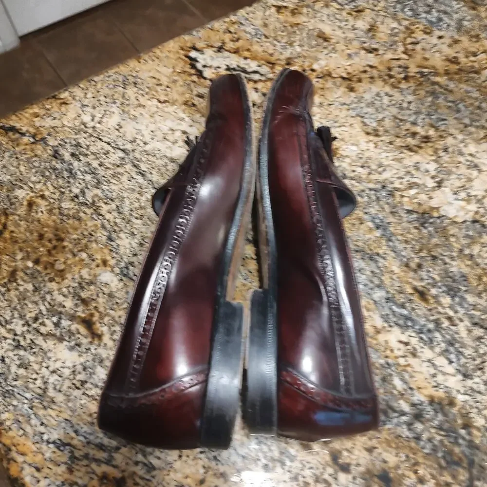 BALLY Switzerland Brown Tassel Leather Loafers Size 9D Made in Italy